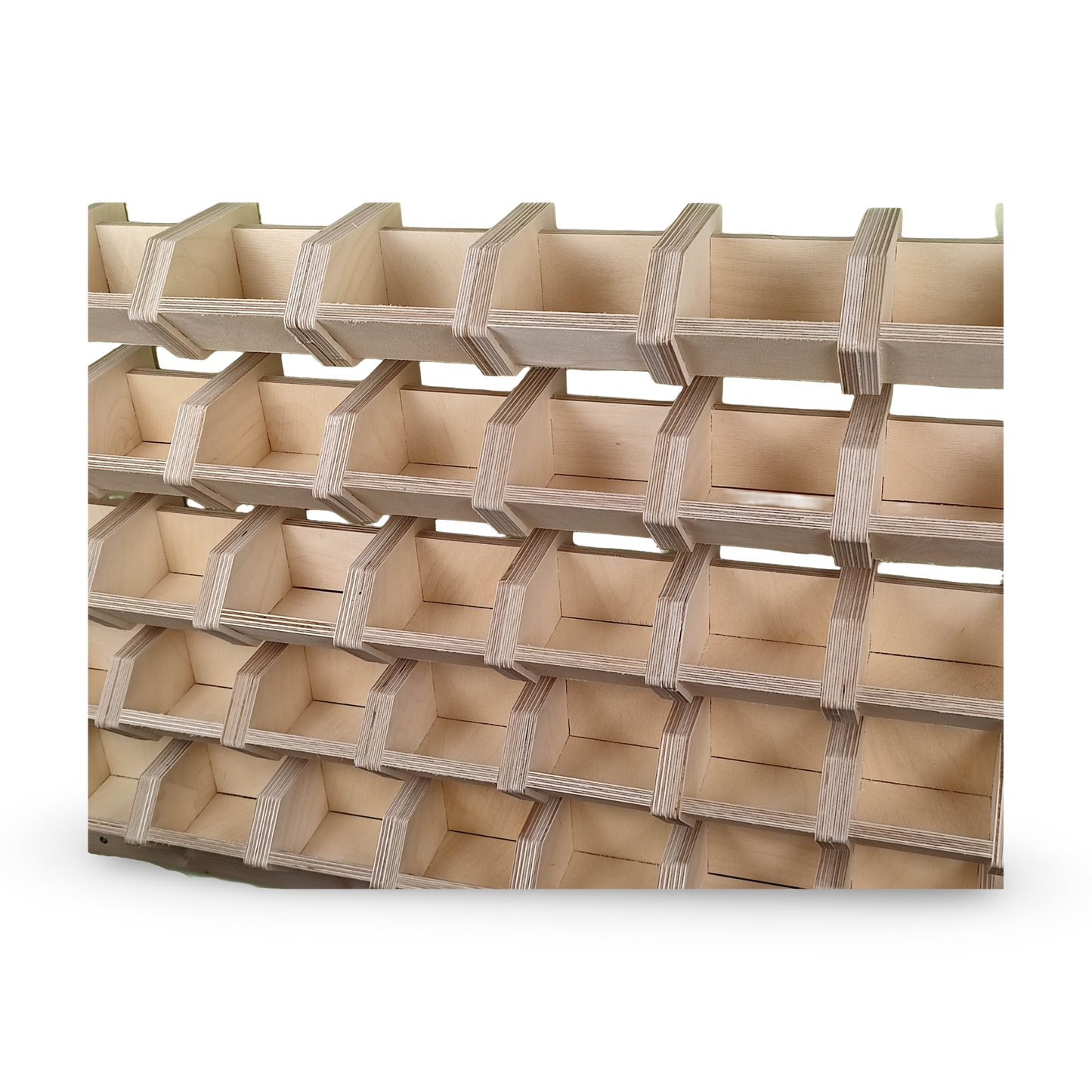 kleine schräge Sichtlagerbox Natur Detail