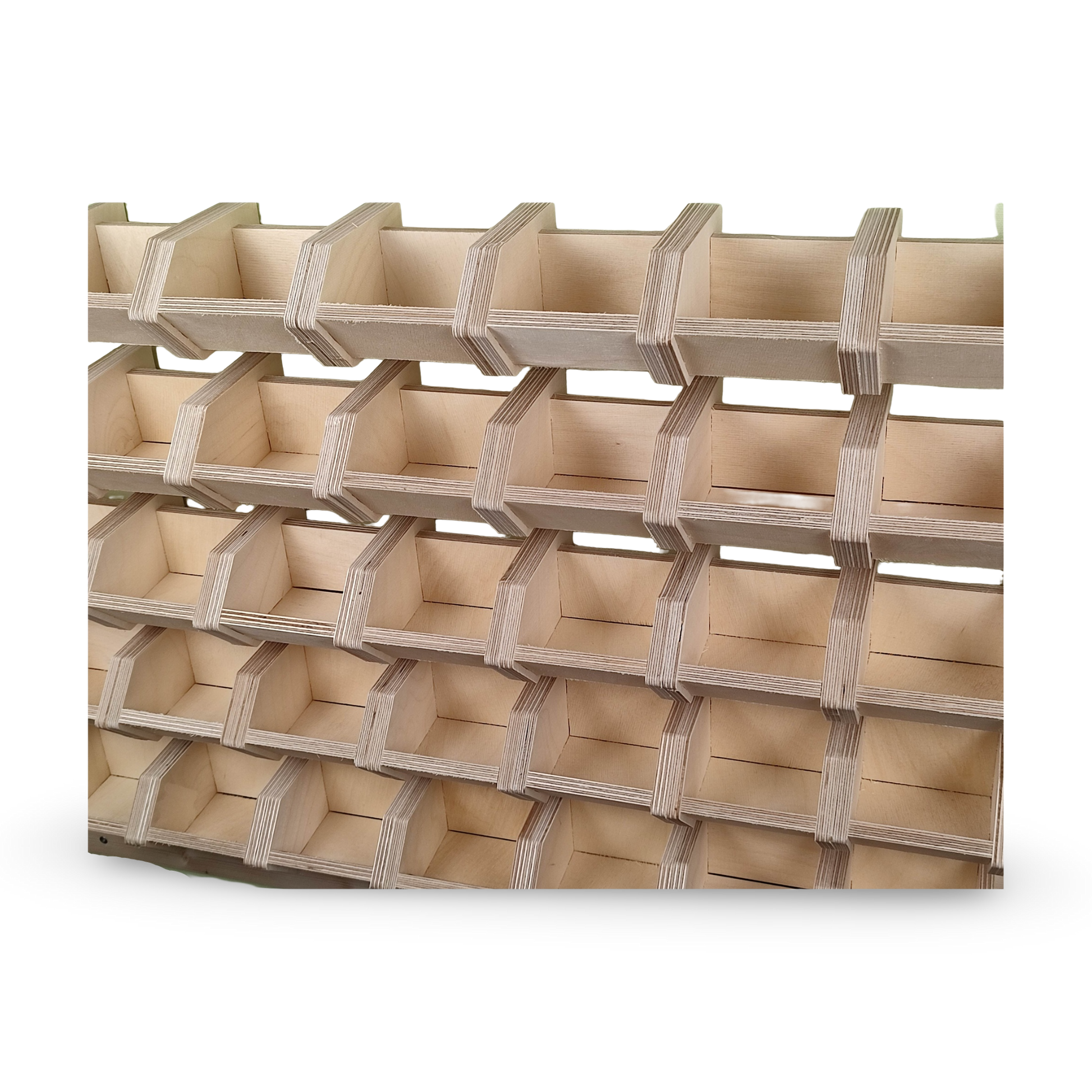 kleine schräge Sichtlagerbox Natur Detail