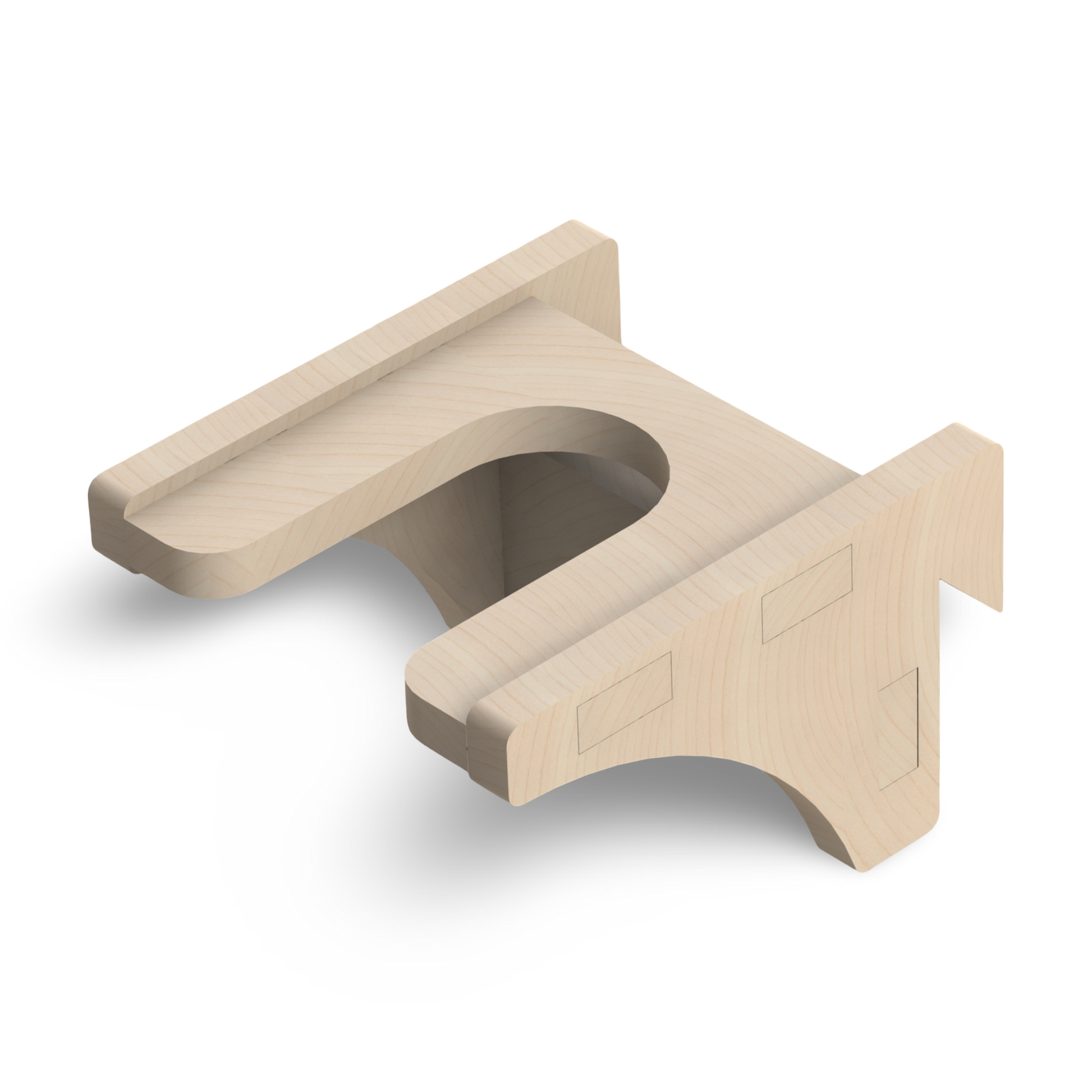 French Cleat kleiner Hammerhalter aus Holz für deine Werkzeuge