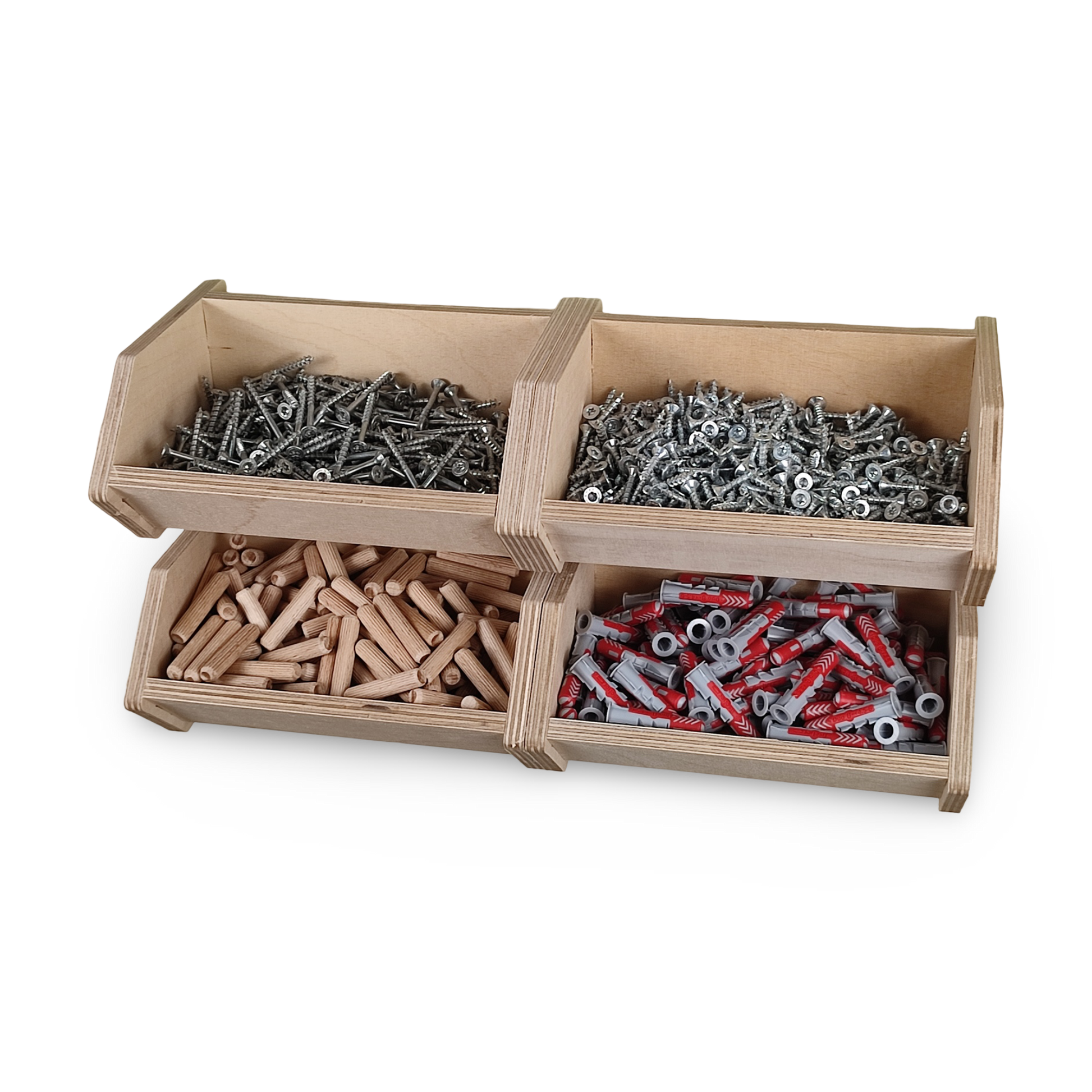 schräge Sichtlagerbox Natur