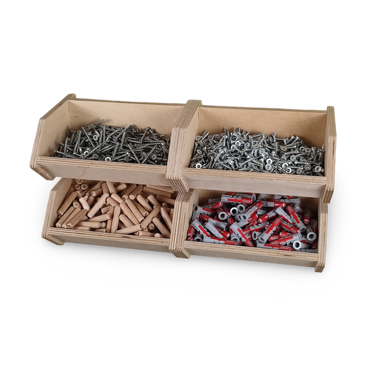 schräge Sichtlagerbox Natur