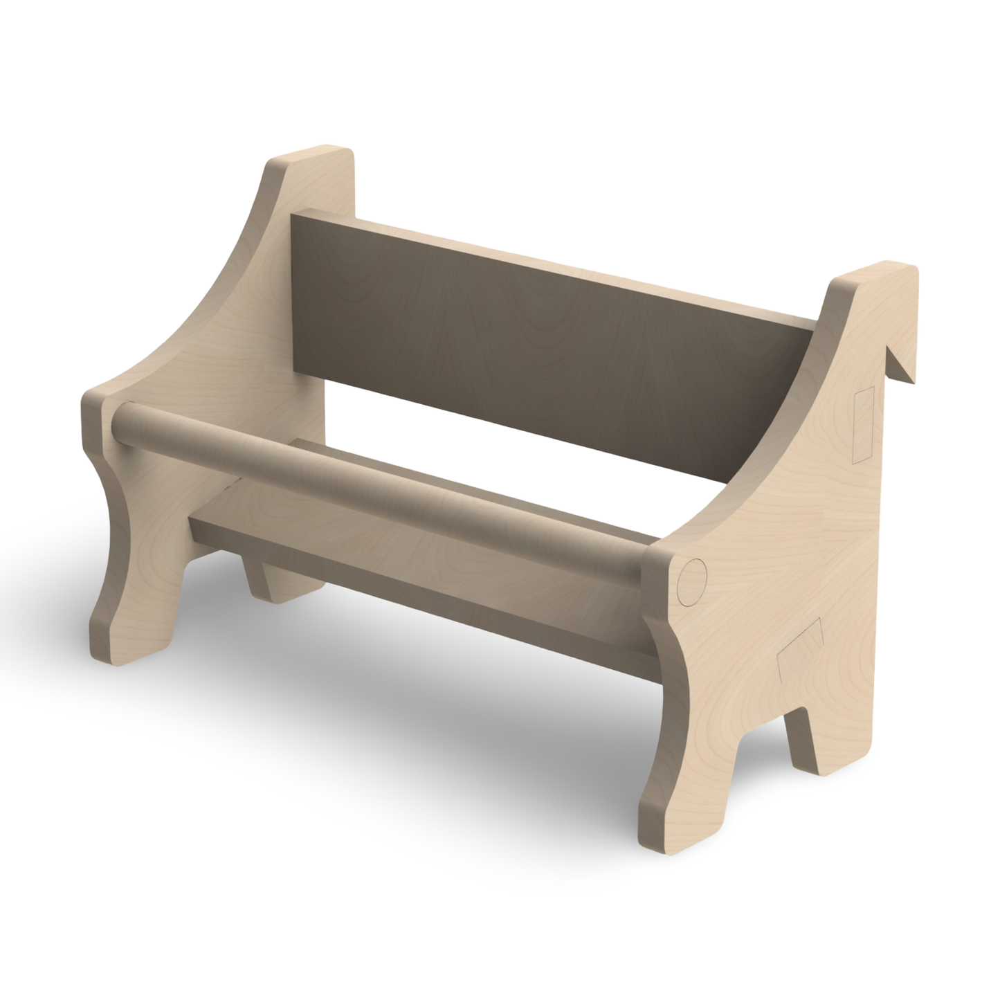 French Cleat schräges Gewürzregal aus Holz für deine Werkzeugwand